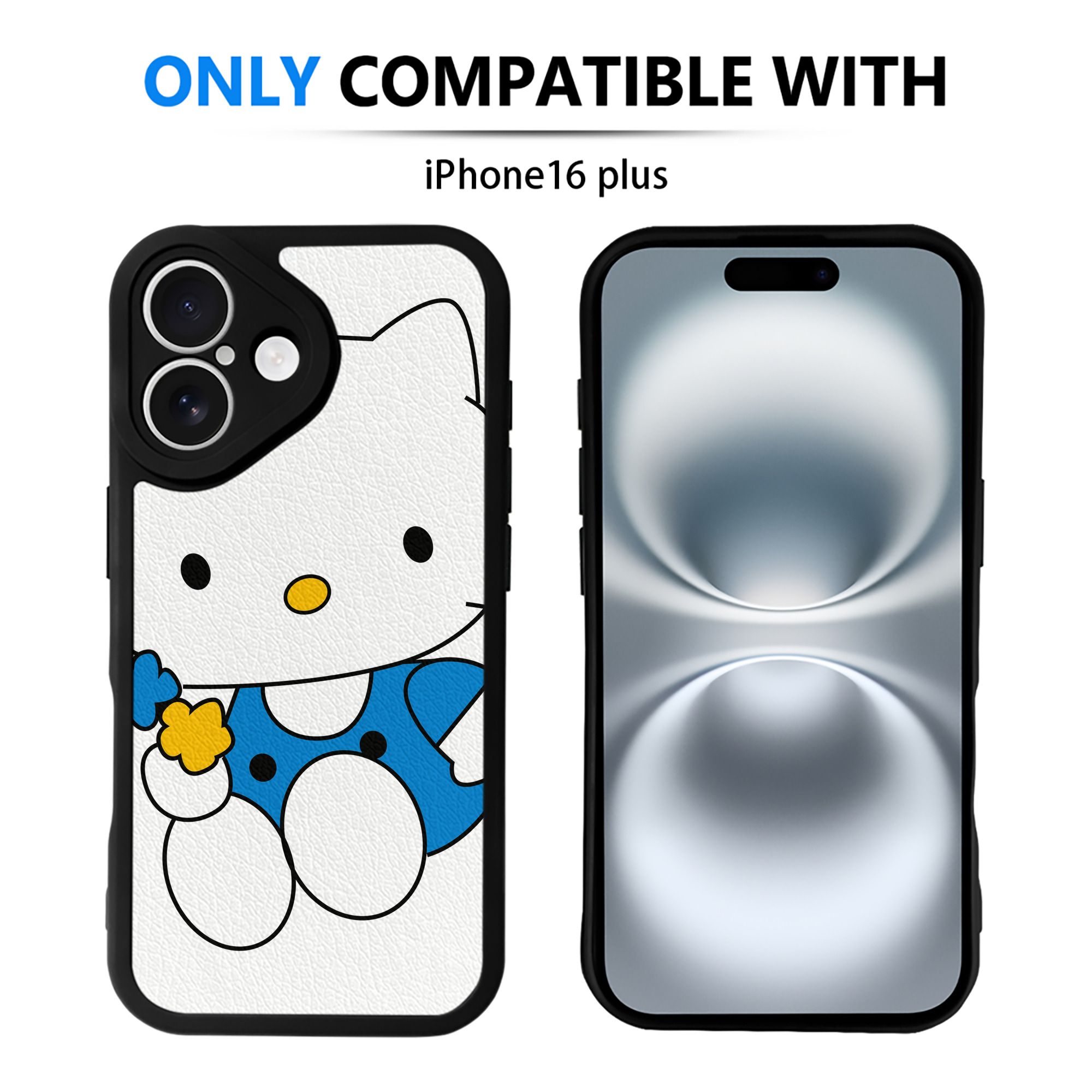 （画像用） Hello Kitty ハローキティ 【iPhone 16シリーズ対応】シリコンスマホケース（レザー調） 材質：シリコン